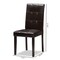 Baxton Studio Avery Modern Dark Brown Faux Leather Upholstered Dining Chair, PK2 142-8030 - alternate 6